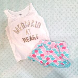 Carter's Girls Mermaid Outfit size 2T